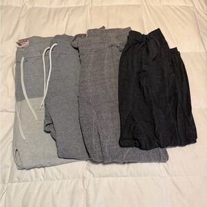 Gray and Black Jogger/Sweatpant Set